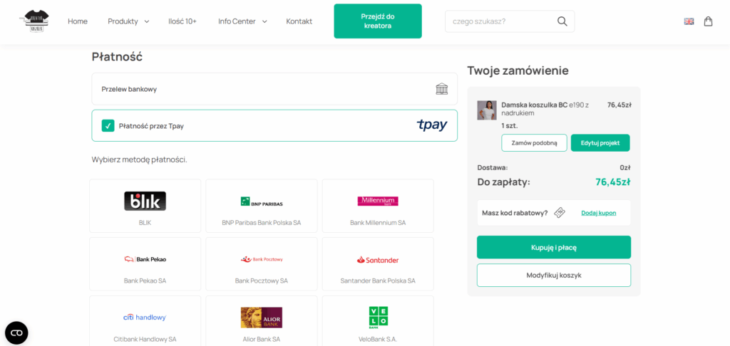 Kreator Koszulek - Nowy design sklepu internetowego i kreatora